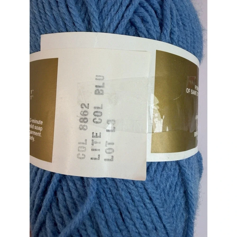 Bernat Berella 4 Knitting Worsted Gauge 100% Blended Acrylic 4 Ply Lot 5 Blue